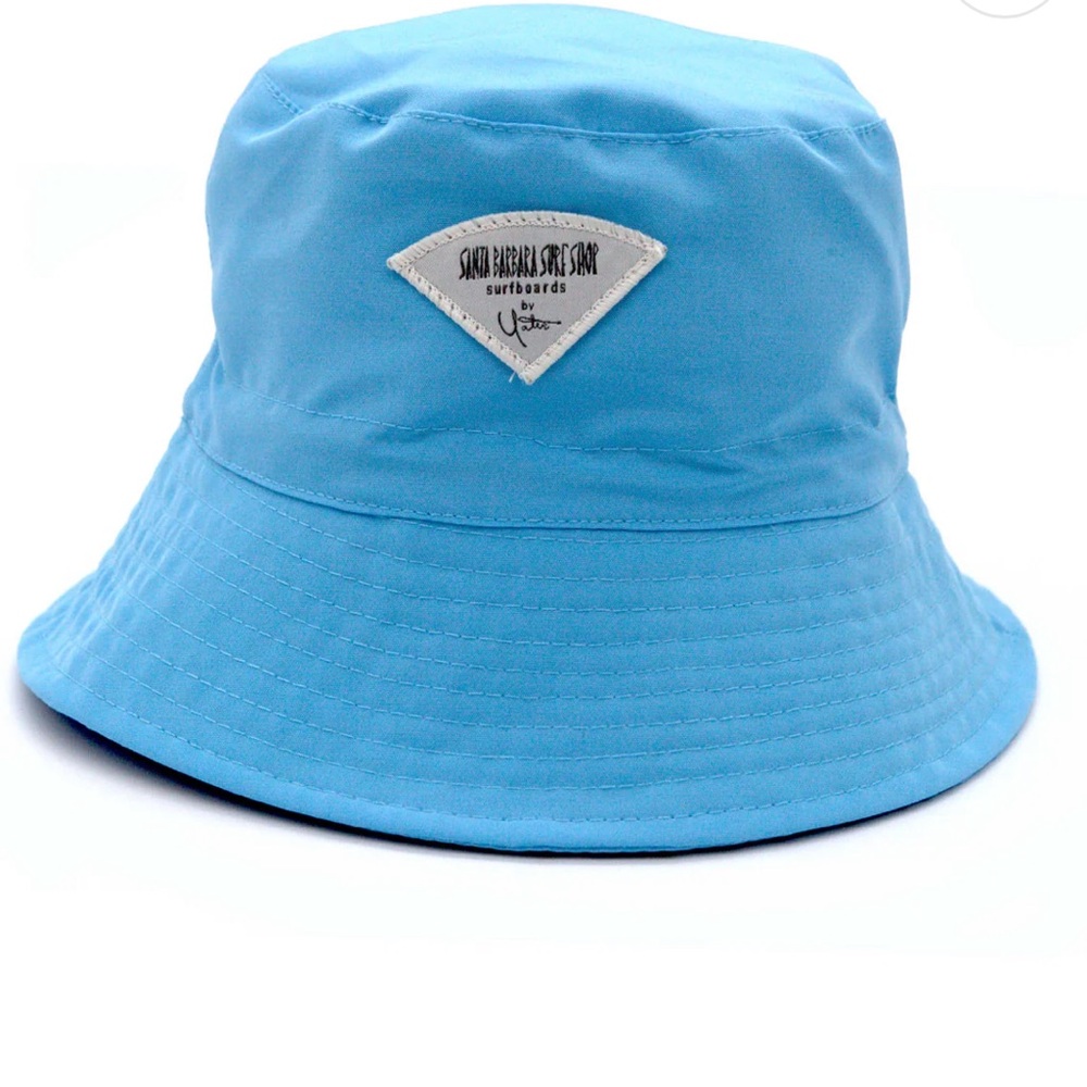 SANTA BARBARA SURF SHOP BUCKET HAT YOUTH LARGE 54 Blue Chin Strap NEW WITH TAGS